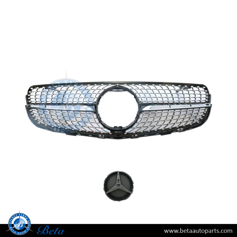 Grille Diamond Look with Camera Hole for Mercedes GLC-Class W253 2016-2019 models, Part Number 2538880100 Grille Diamond Look with Camera Hole for Mercedes GLC-Class W253 2016-2019 models, Part Number 2538880100